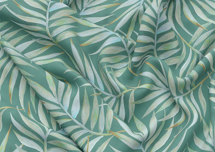 Goa, Pacific Green - Motorised Roman Blind - Image 4